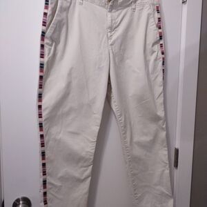 Gap Girlfriend Chino Pants Womens Size 14 Cream‎ French Vanilla